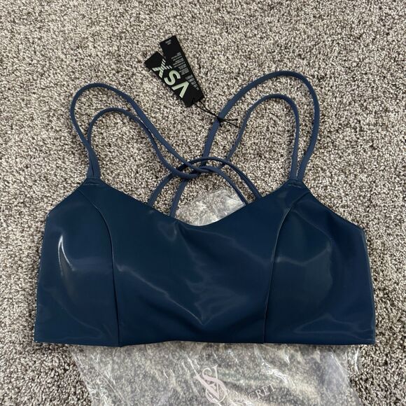 Victoria's Secret VSX Elevater Liquid Shine Light Support Sports Bra Medium NWT - Picture 3 of 10